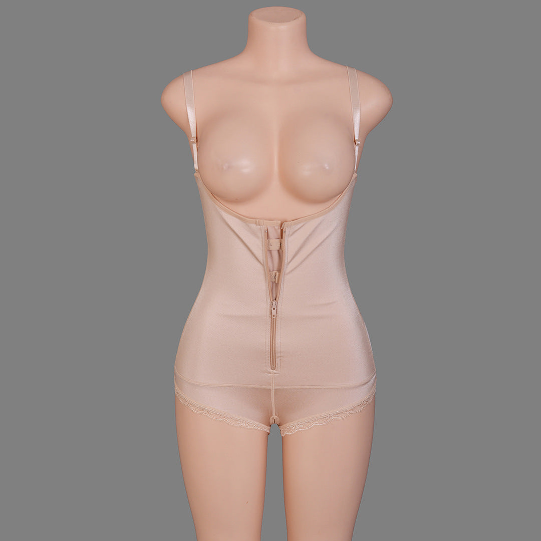 Zipper One-Piece Shapewear - MYBLOODGLUCOSE