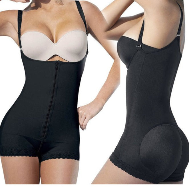 Zipper One-Piece Shapewear - MYBLOODGLUCOSE